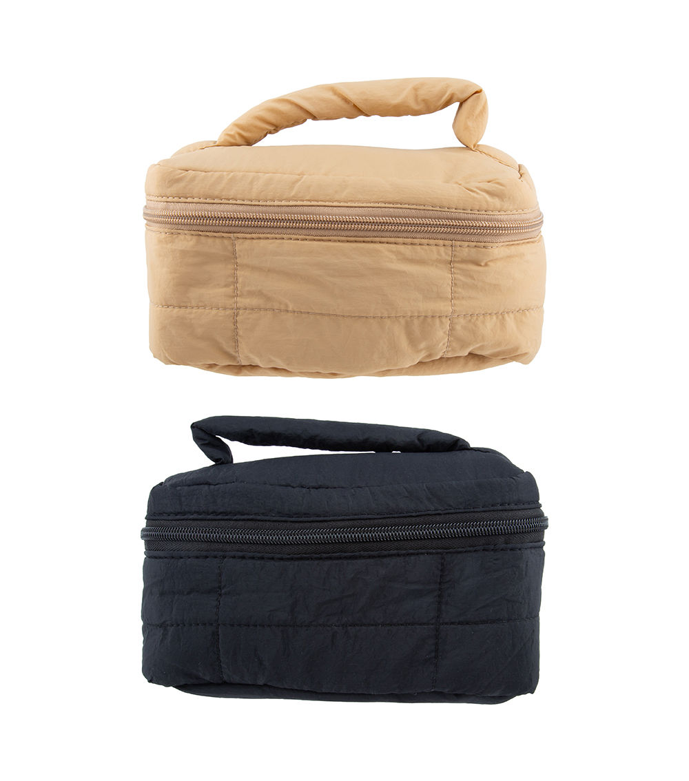 Down Style Padded Makeup Pouch, Assorted (1 pc)