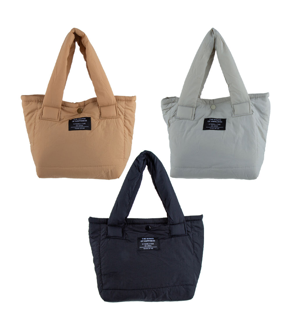 Down Style Padded Tote Bag, Assorted (1 pc)