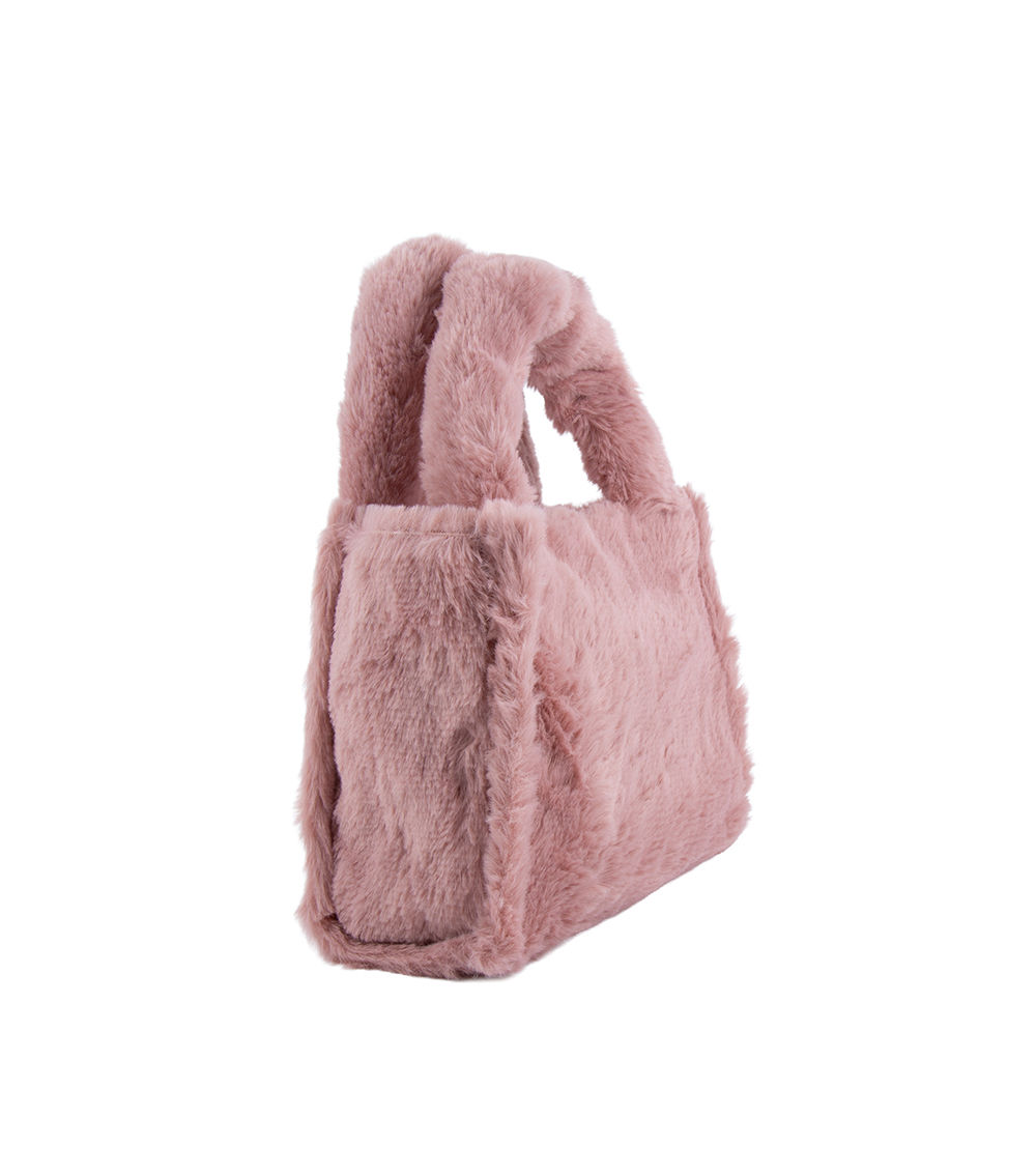 Eco Fur Square Mini Tote Bag, Assorted (1 pc)