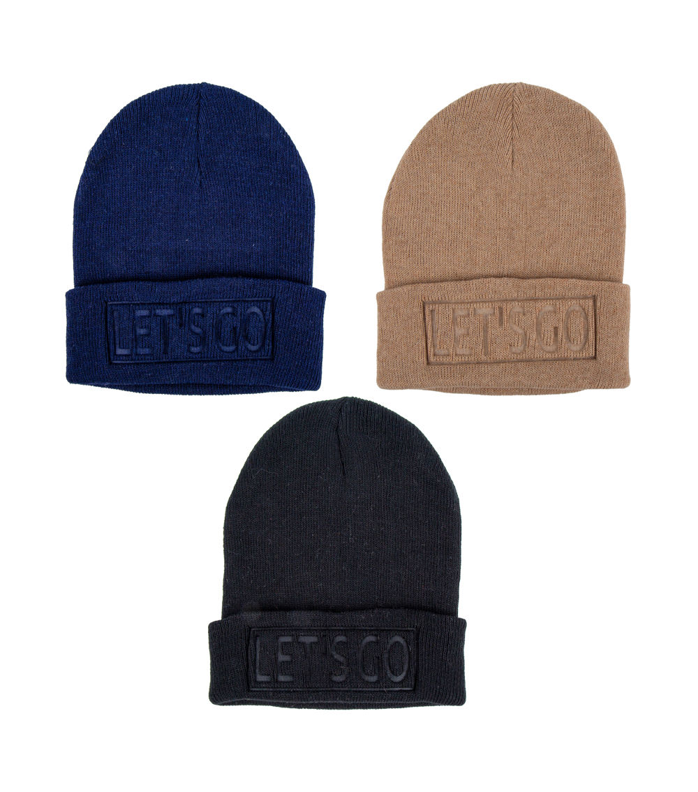 Knit Embossed Kids Hat - Assorted (1 pc)