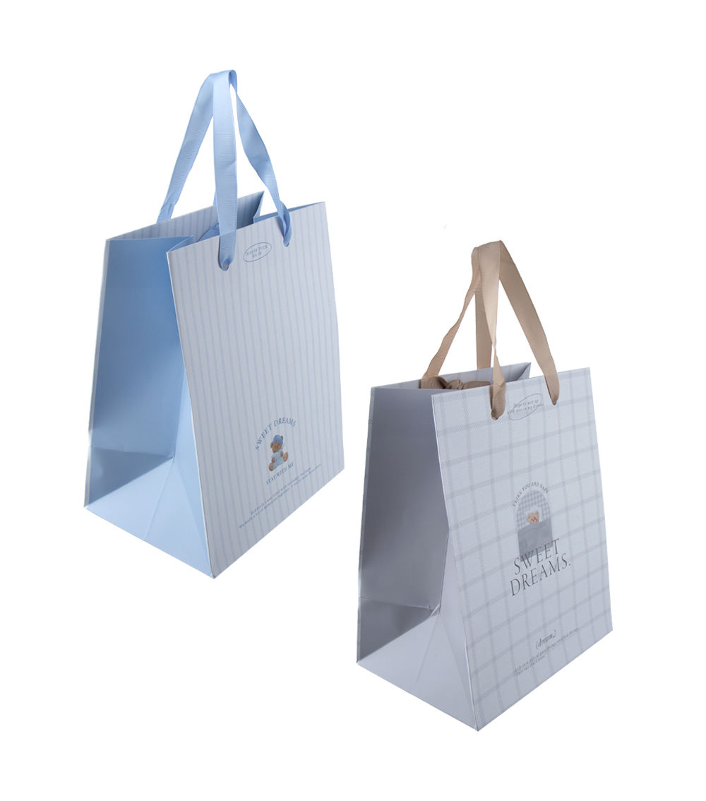 Sleepy Bear Paper Bag, Assorted (1 pc) - 18cm x 23cm x 13cm
