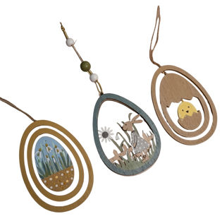 Wooden Easter Decoration – Assorted Design, (1 pc)