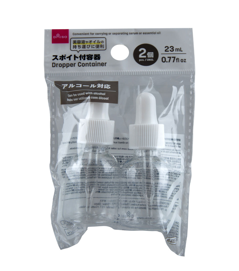 Dropper Container Set of 2 – Clear (23ml - 0.77 fl oz)