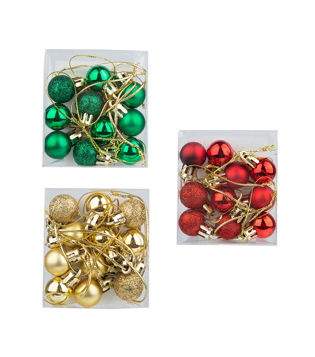Christmas Ornament – 0.78 in / 2 cm, 10 pcs, Assorted (1 pc)