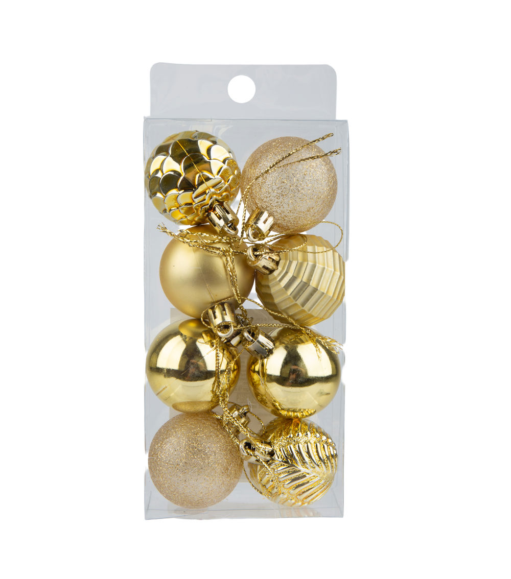Christmas Ornament – 1.57 in / 4 cm, 8 pcs, Assorted (1 pc)