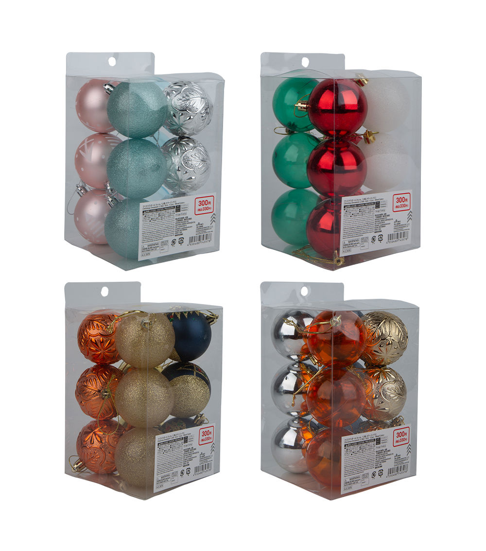 Christmas Ornament – 2.36 in / 6 cm, 12 pcs, Assorted (1 pc)