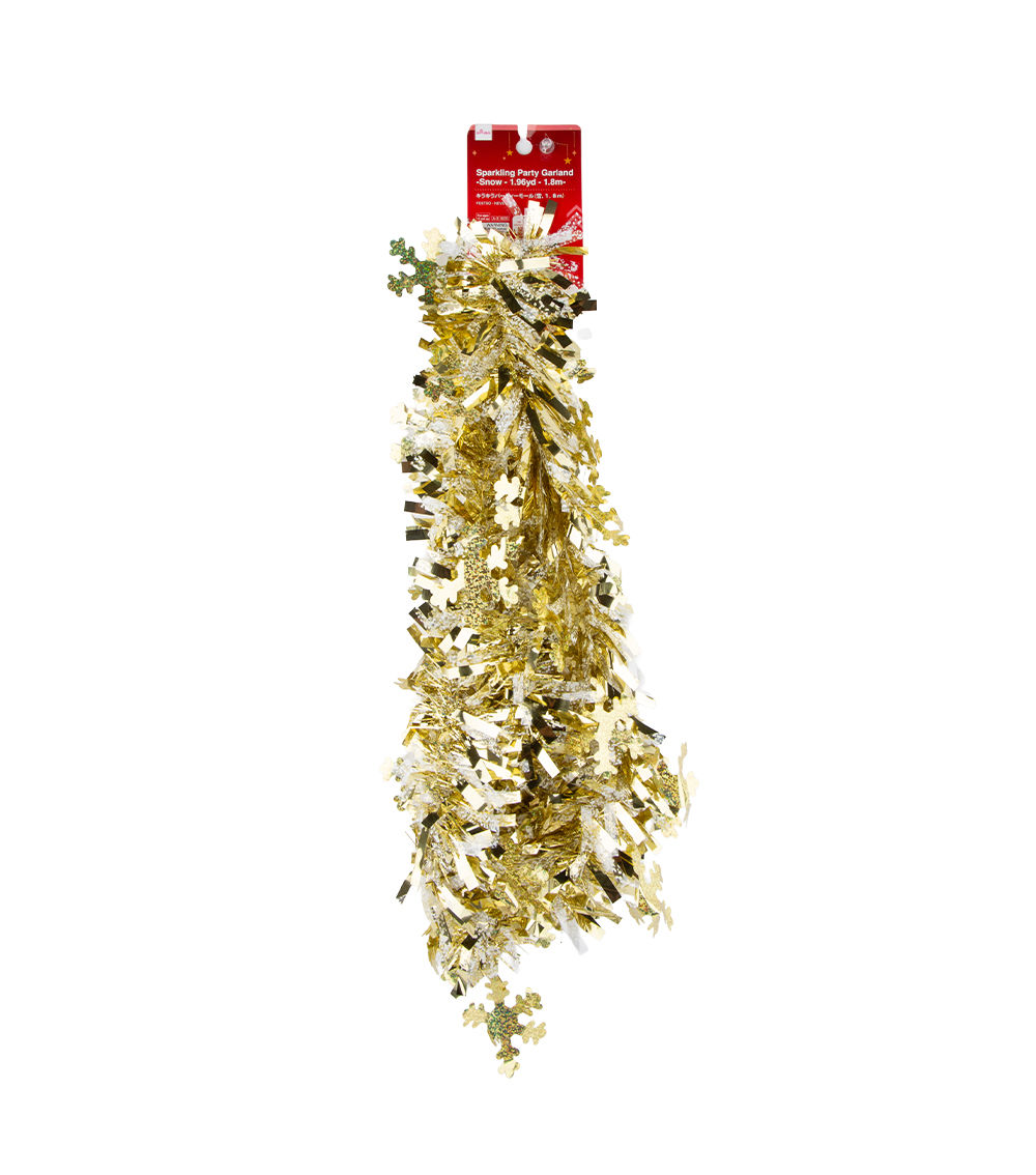 Sparkling Party Garland, Snow – 1.96yd/1.8m, Assorted (1 pc)