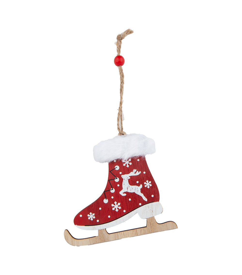 Wooden Ornament – Boot – Assorted (1 pc)