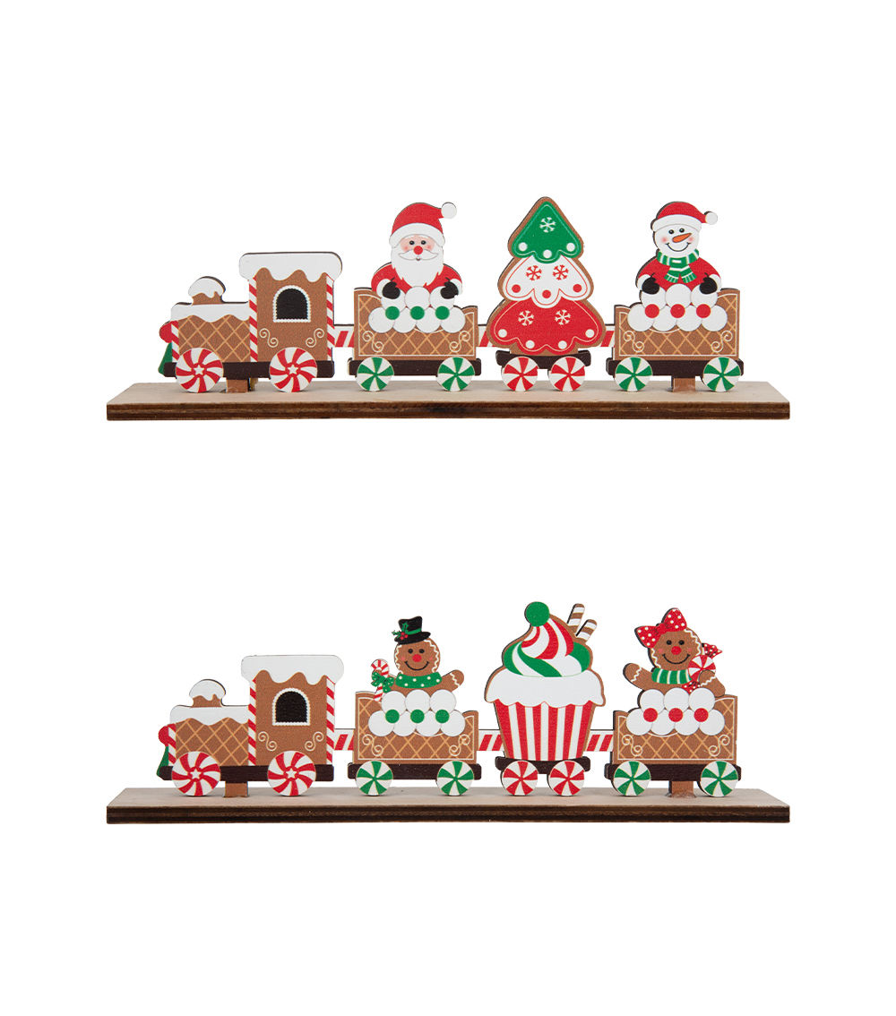 Wooden Standing Decoration – Sweets Train – Assorted (1 pc)