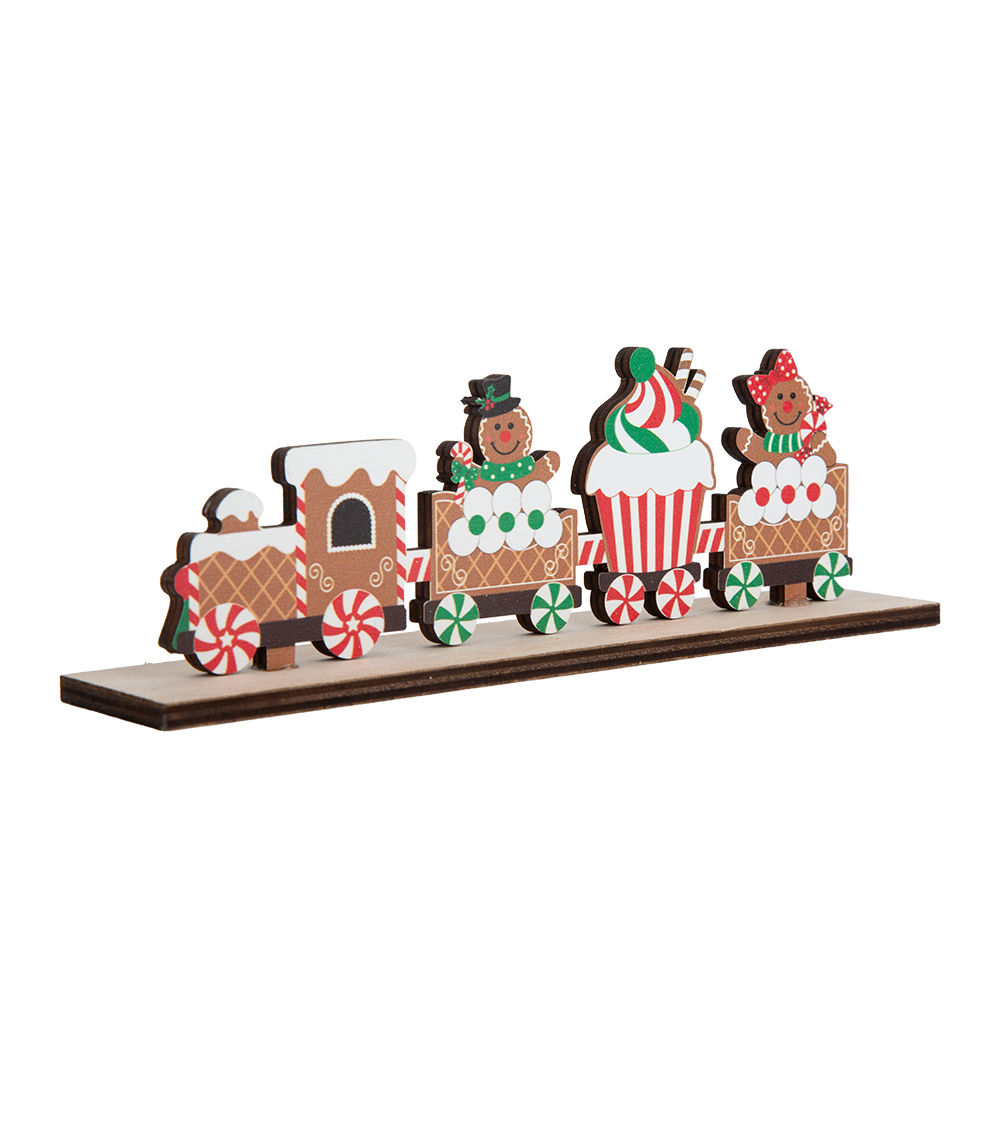 Wooden Standing Decoration – Sweets Train – Assorted (1 pc)