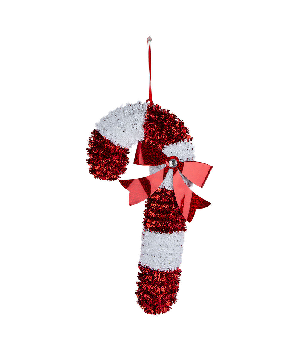 Sparkling Garland Ornament – Candy Cane, Assorted (1 pc)