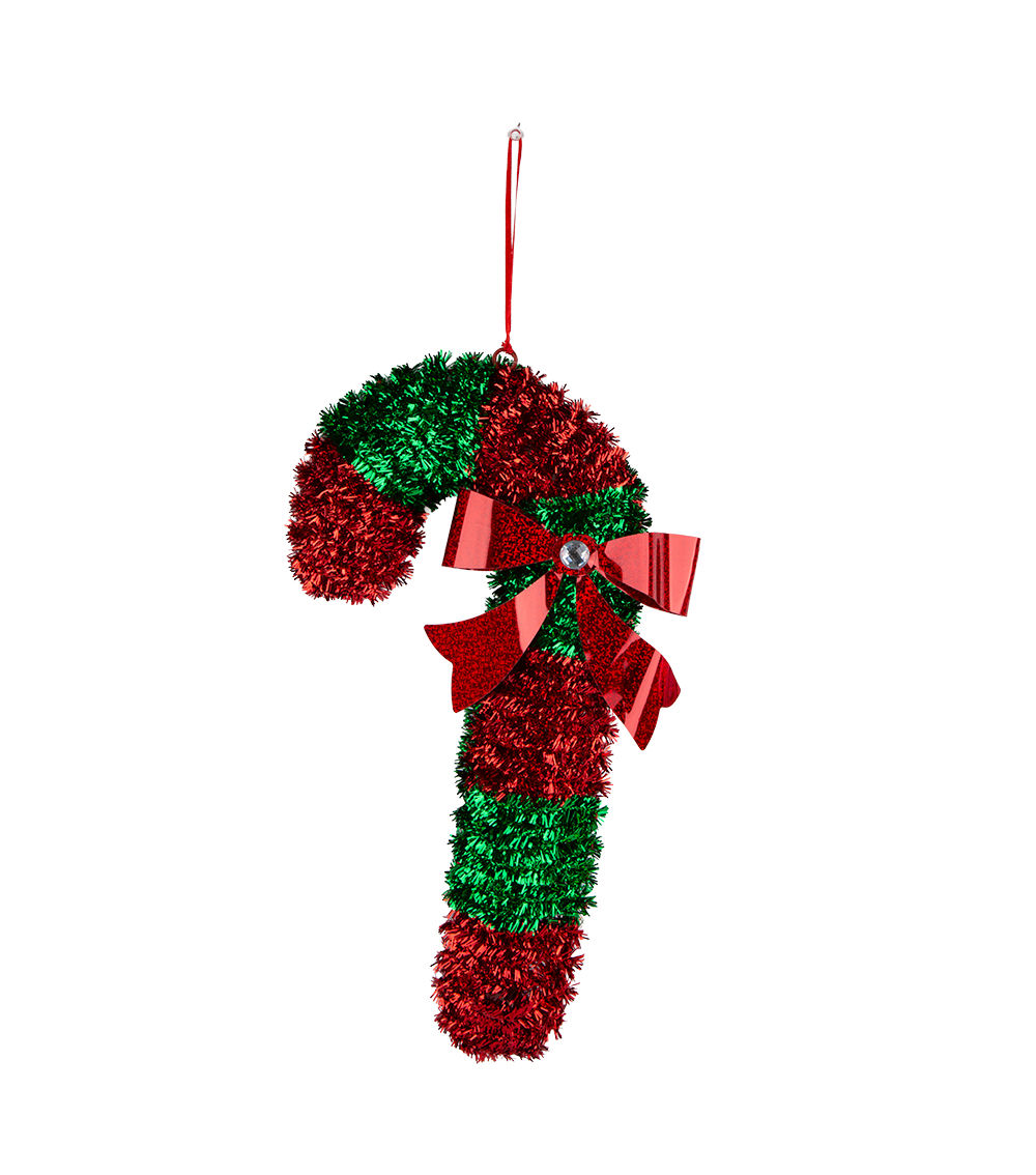 Sparkling Garland Ornament – Candy Cane, Assorted (1 pc)