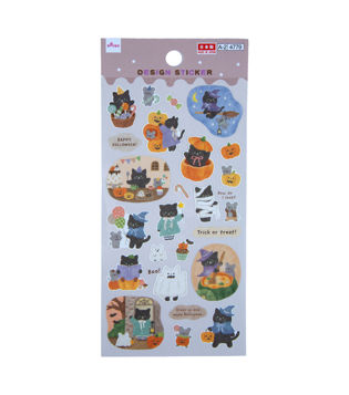 Black Cat Halloween Stickers – 1 Pack