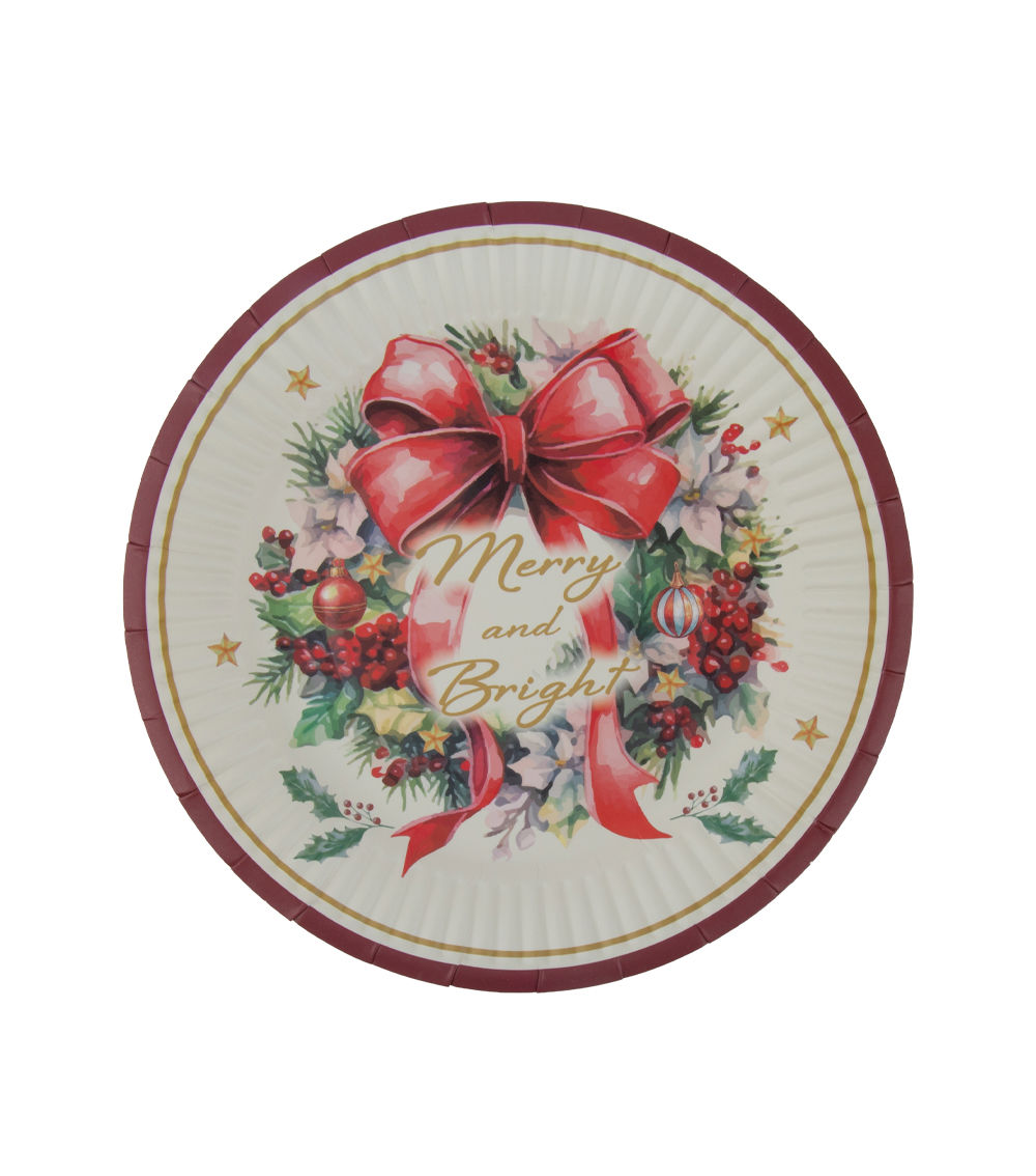 Paper Plates – CF Botanical Round, (8 pcs)