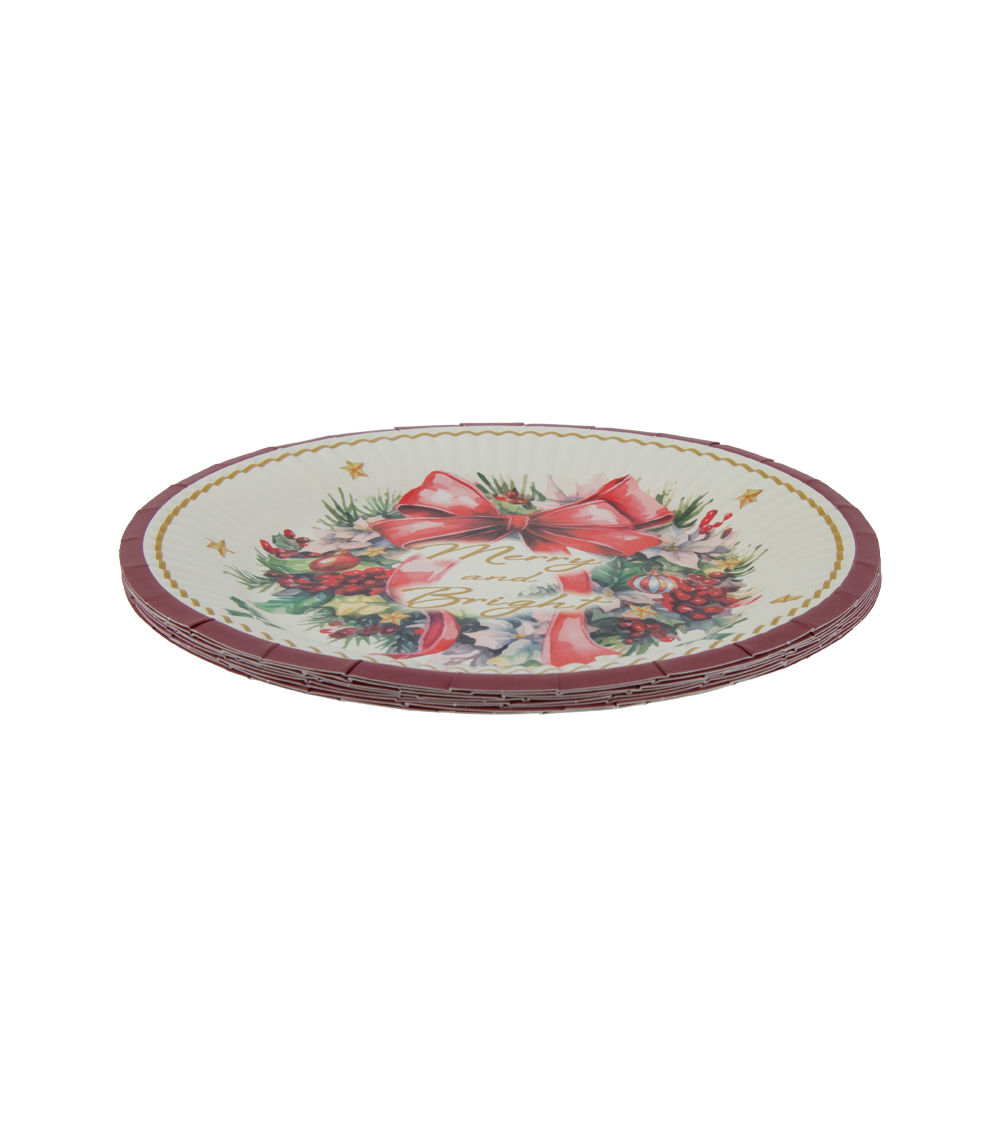 Paper Plates – CF Botanical Round, (8 pcs)