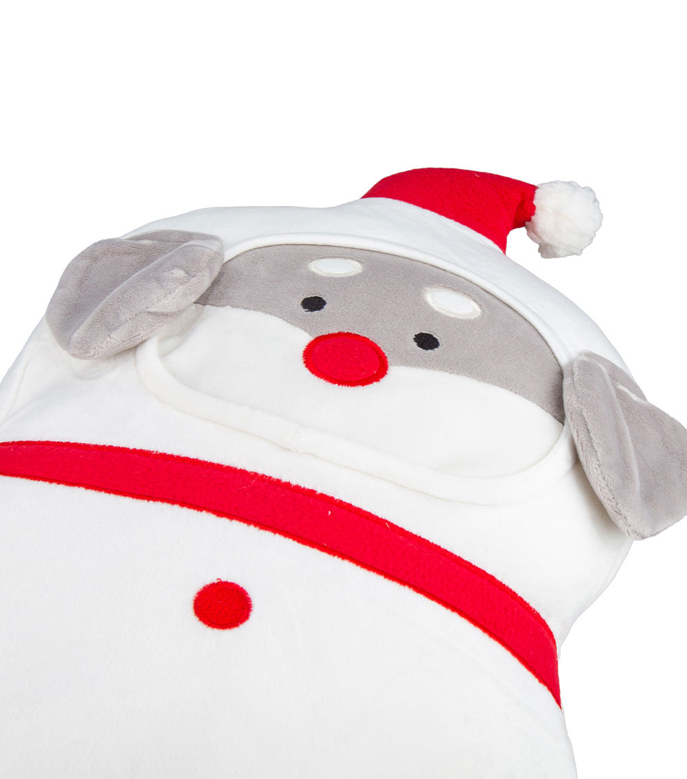 Snowman Cushion - White