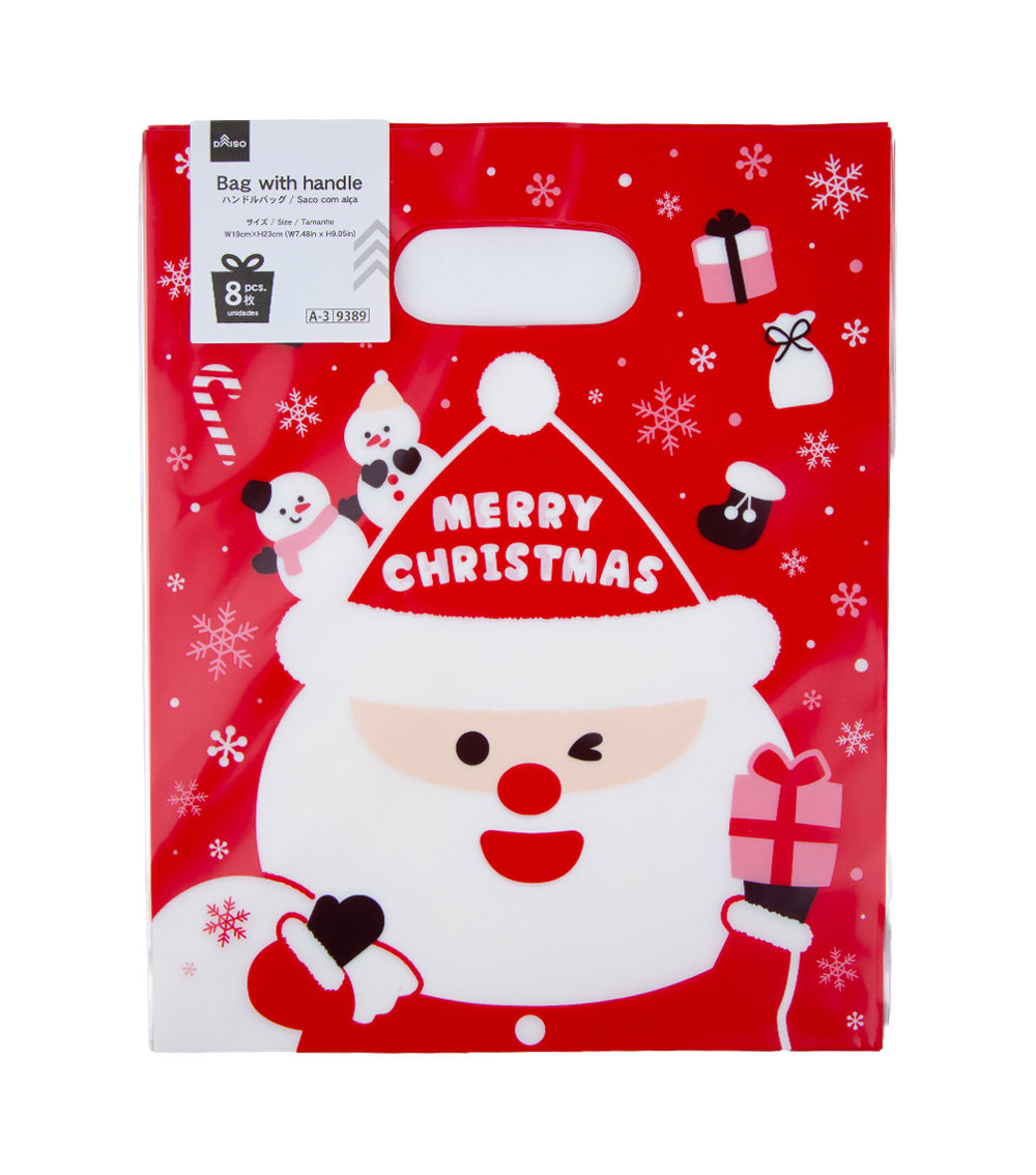 Bag with Handle – Smiling Santa, (8 pcs)