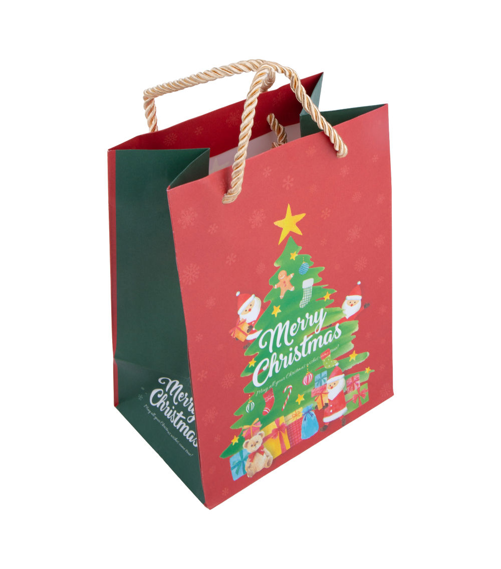 Handbag – Natural Christmas – Red & Green