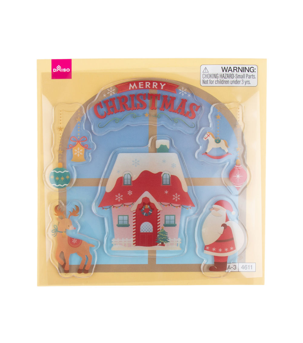 Christmas Printed Gel Stickers – Assorted (1 pc)