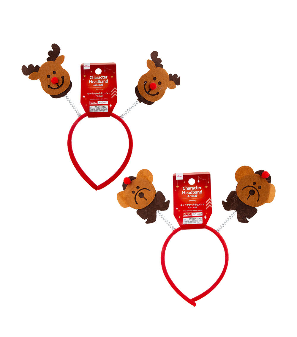 Christmas Animal Character Headband – Assorted (1 pc)