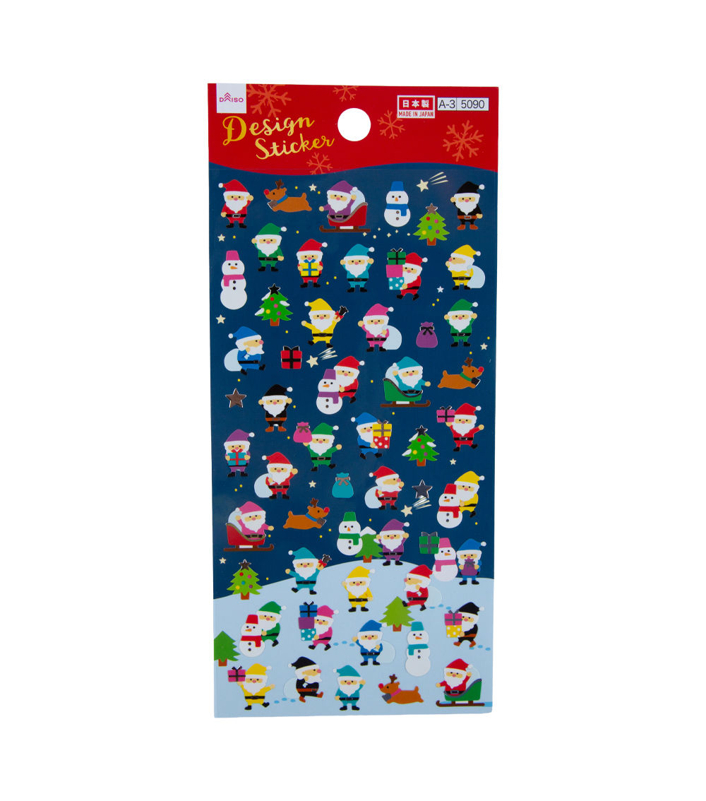 Christmas Colorful Santa Stickers