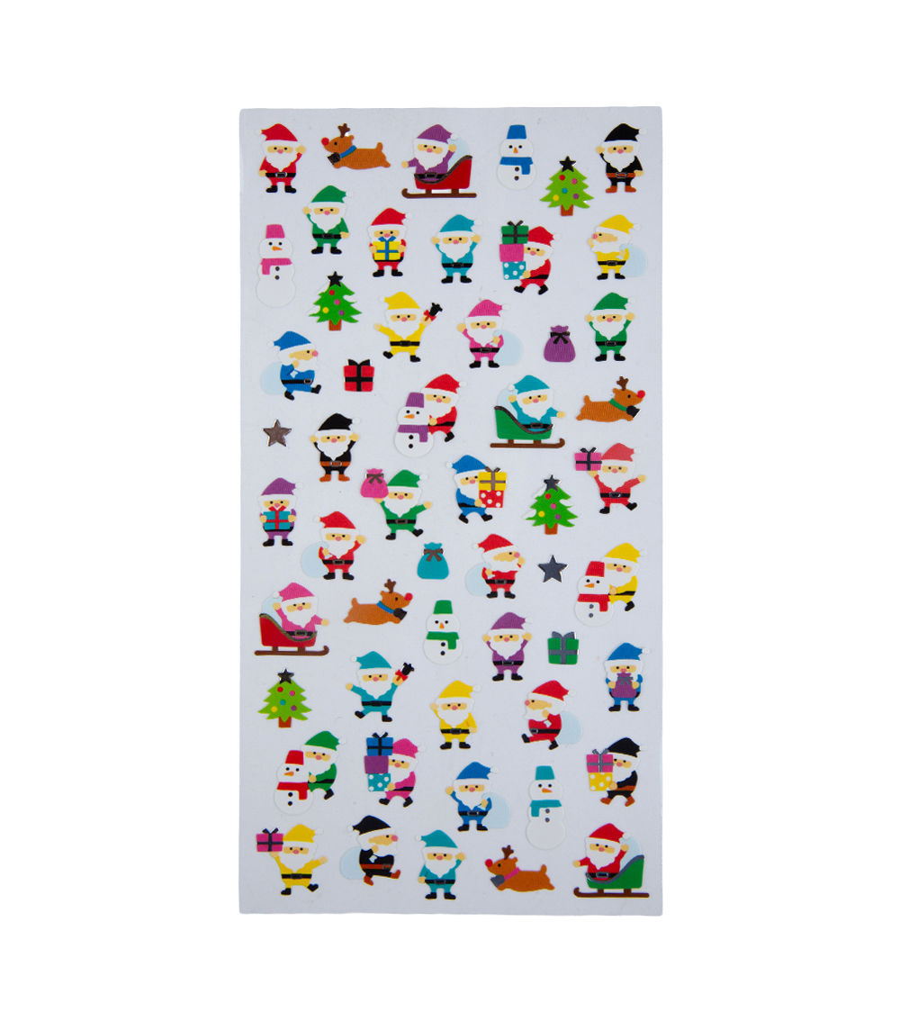Christmas Colorful Santa Stickers