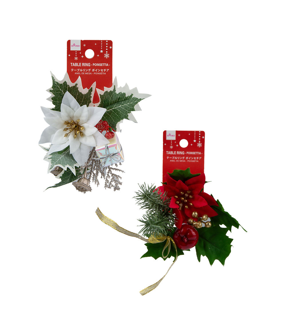 Poinsettia Table Ring – Assorted (1 pc)
