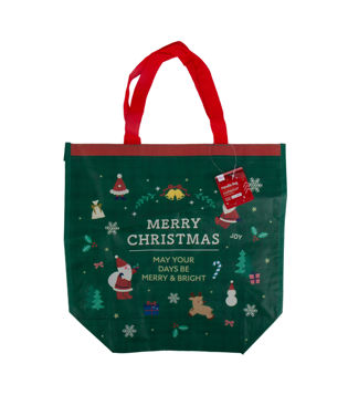 Christmas Green & Red Handle Bag