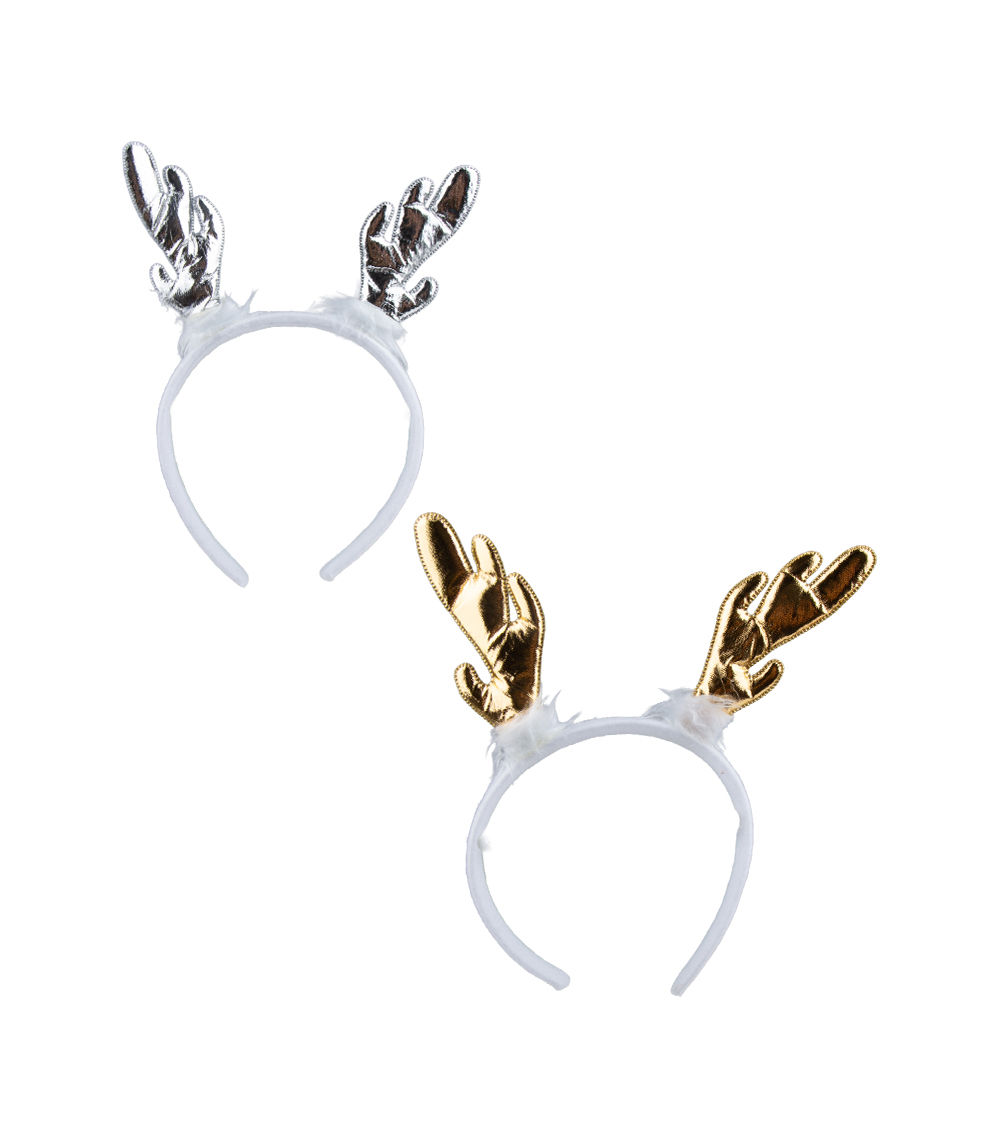 White Reindeer Headband – Assorted (1 pc)