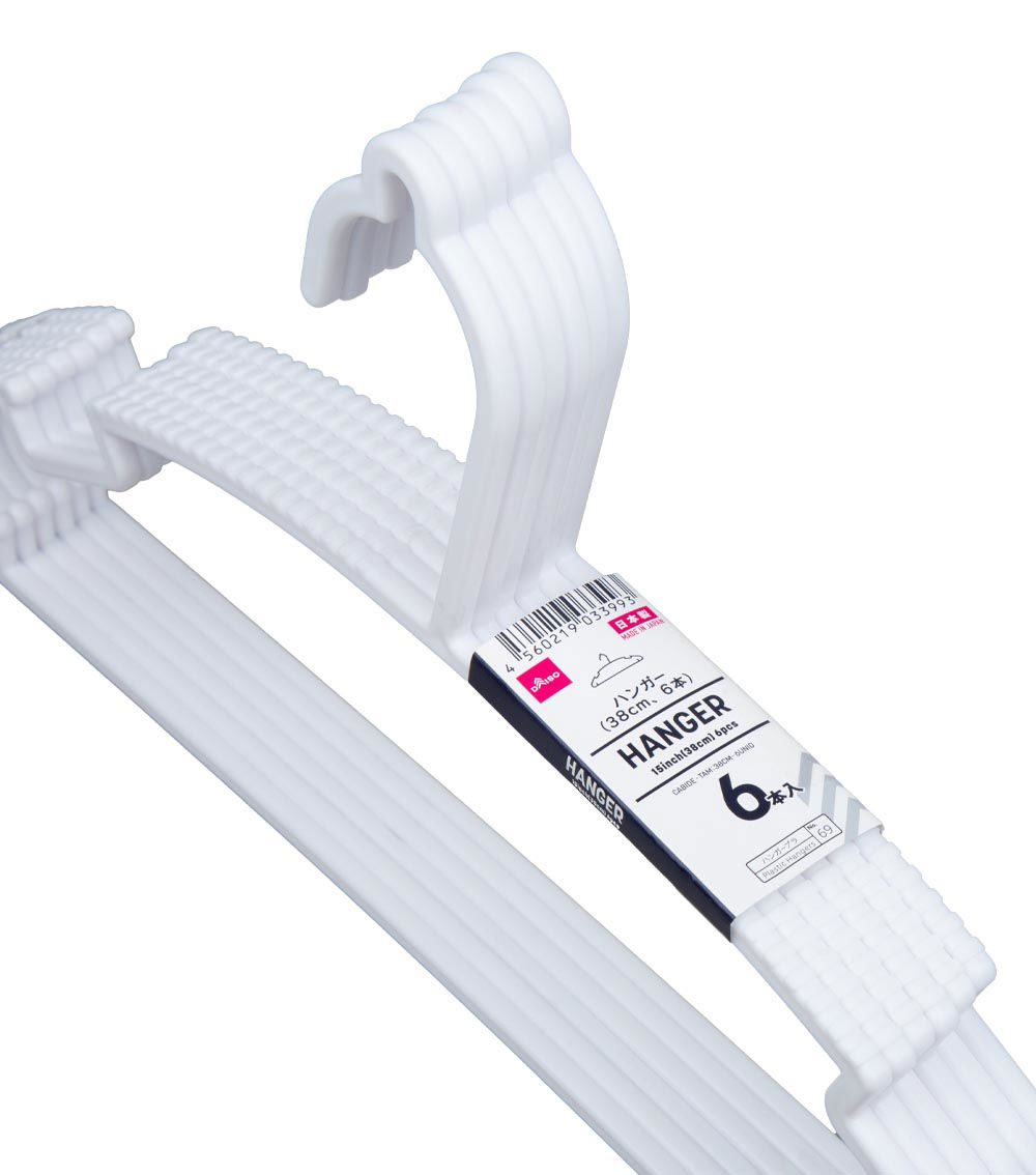 Hangers, White (6 pcs) - 38cm