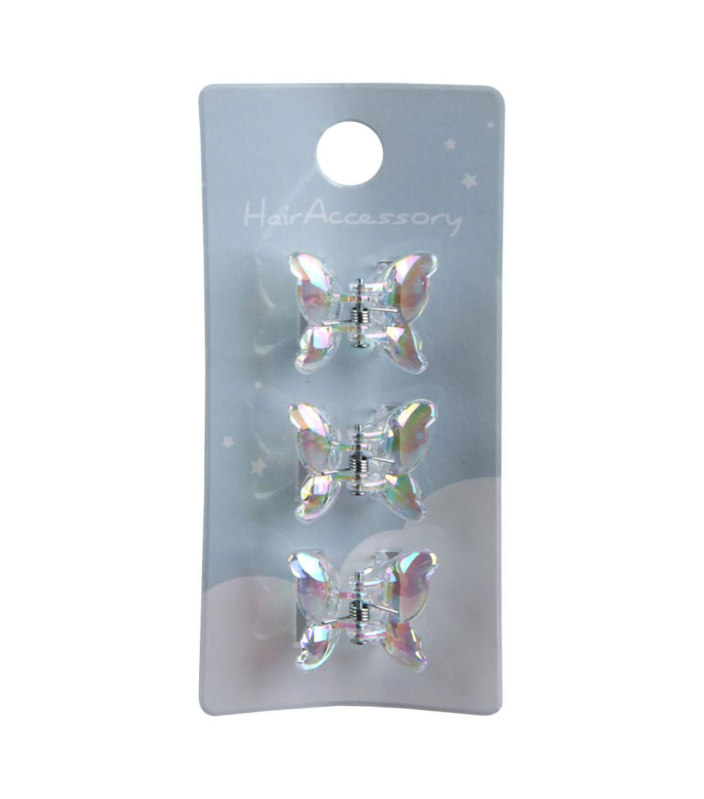 Butterfly Design Mini Claw Clip Set of 3, Assorted (1 pc)