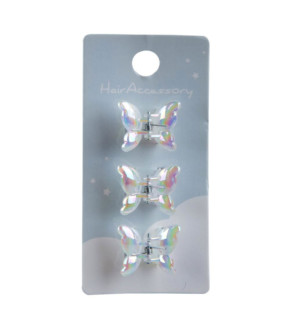 Butterfly Design Mini Claw Clip Set of 3, Assorted (1 pc)