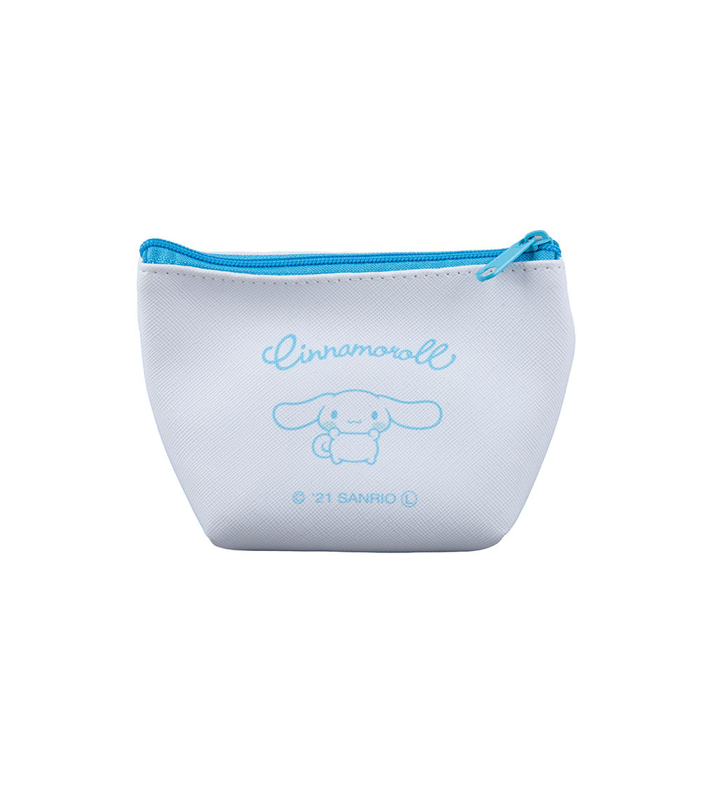 Cinnamoroll Face Boat Shape Mini Pouch, White & Blue