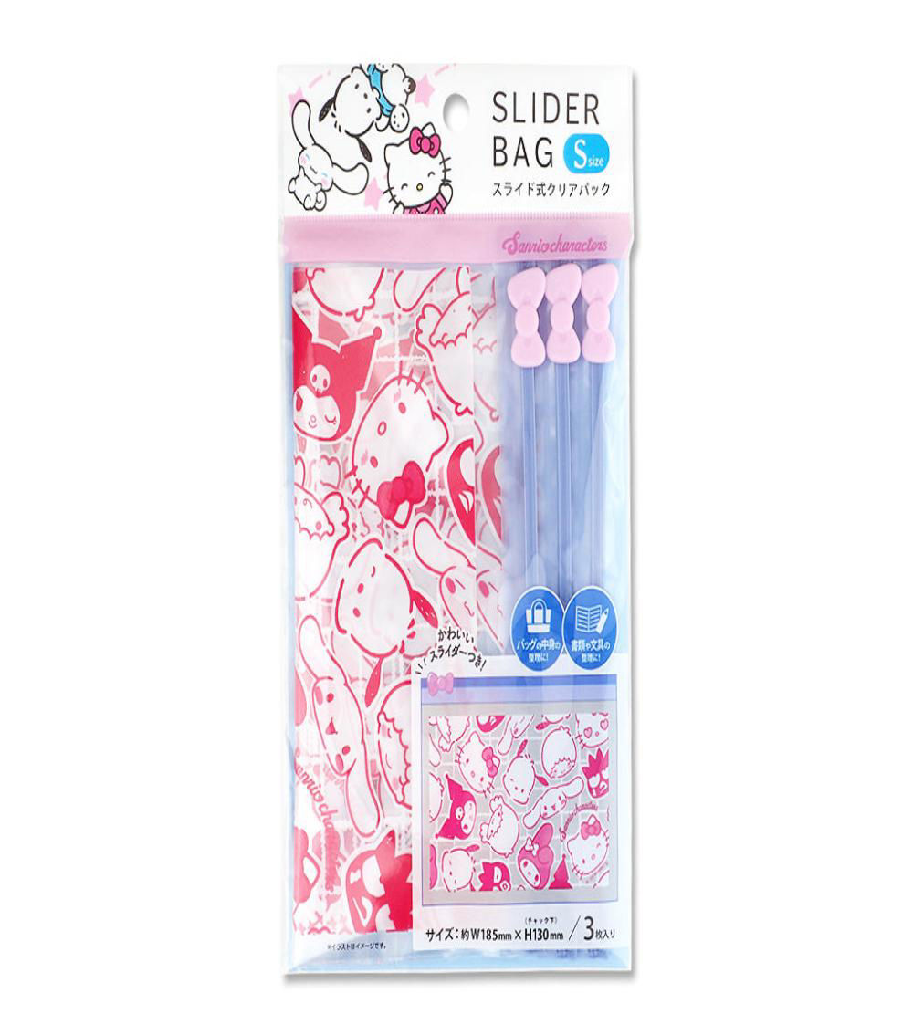 Sanrio Sliding Clear Pack, Pink & White
