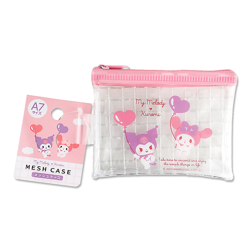 A7 Sanrio uromi & My Melody PVC Mesh Case, Pink