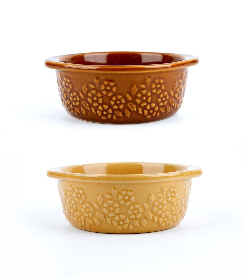 Flower Relief Round Bakeware, Assorted