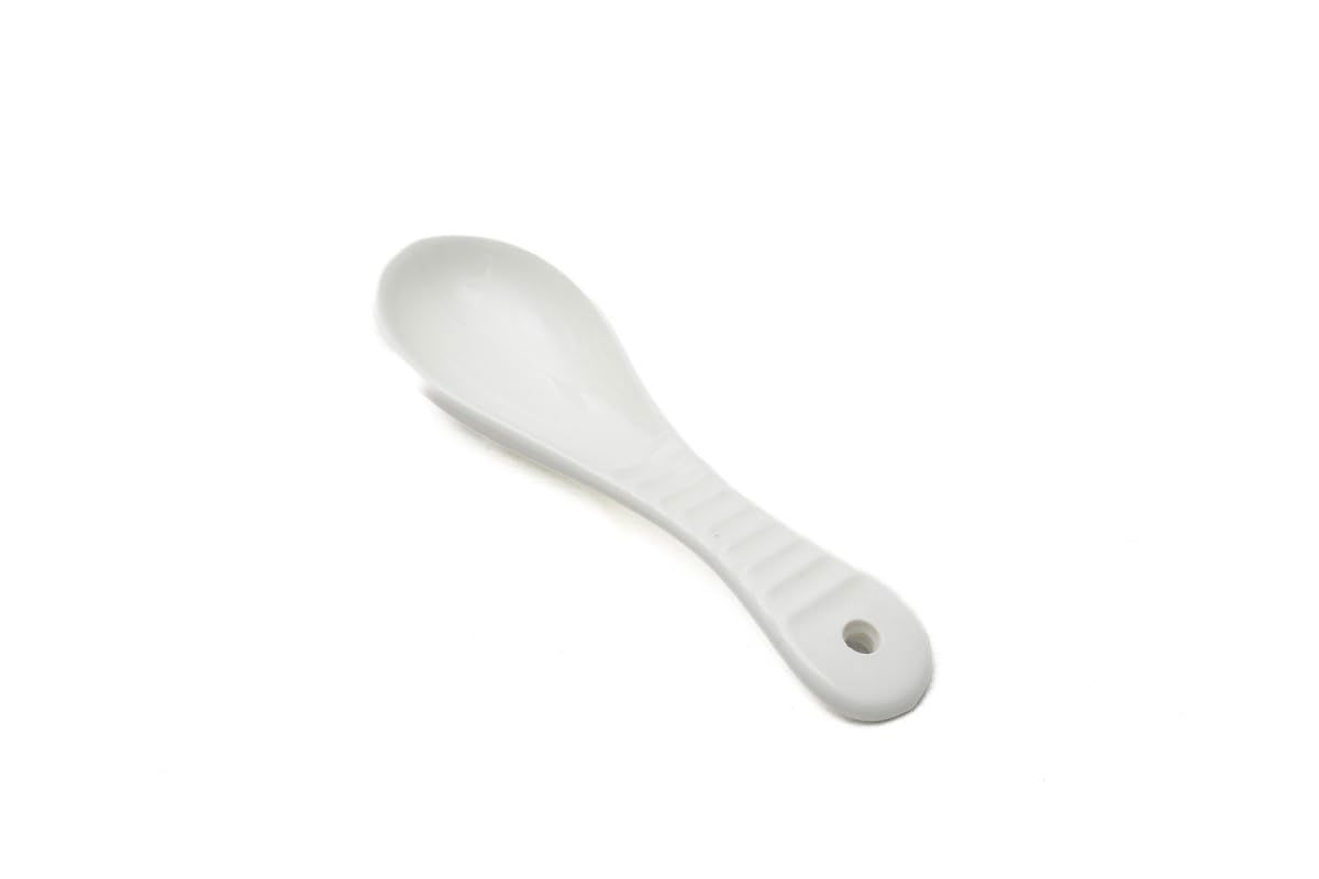 Ceramic Kitchen Spoon - White