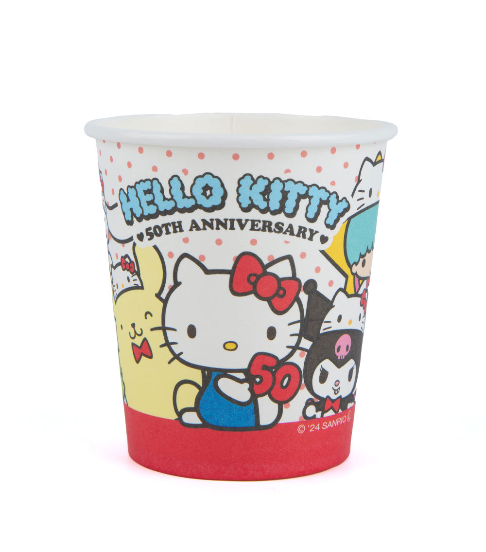 Sanrio Characters Paper Cup, White & Red (8 pcs)