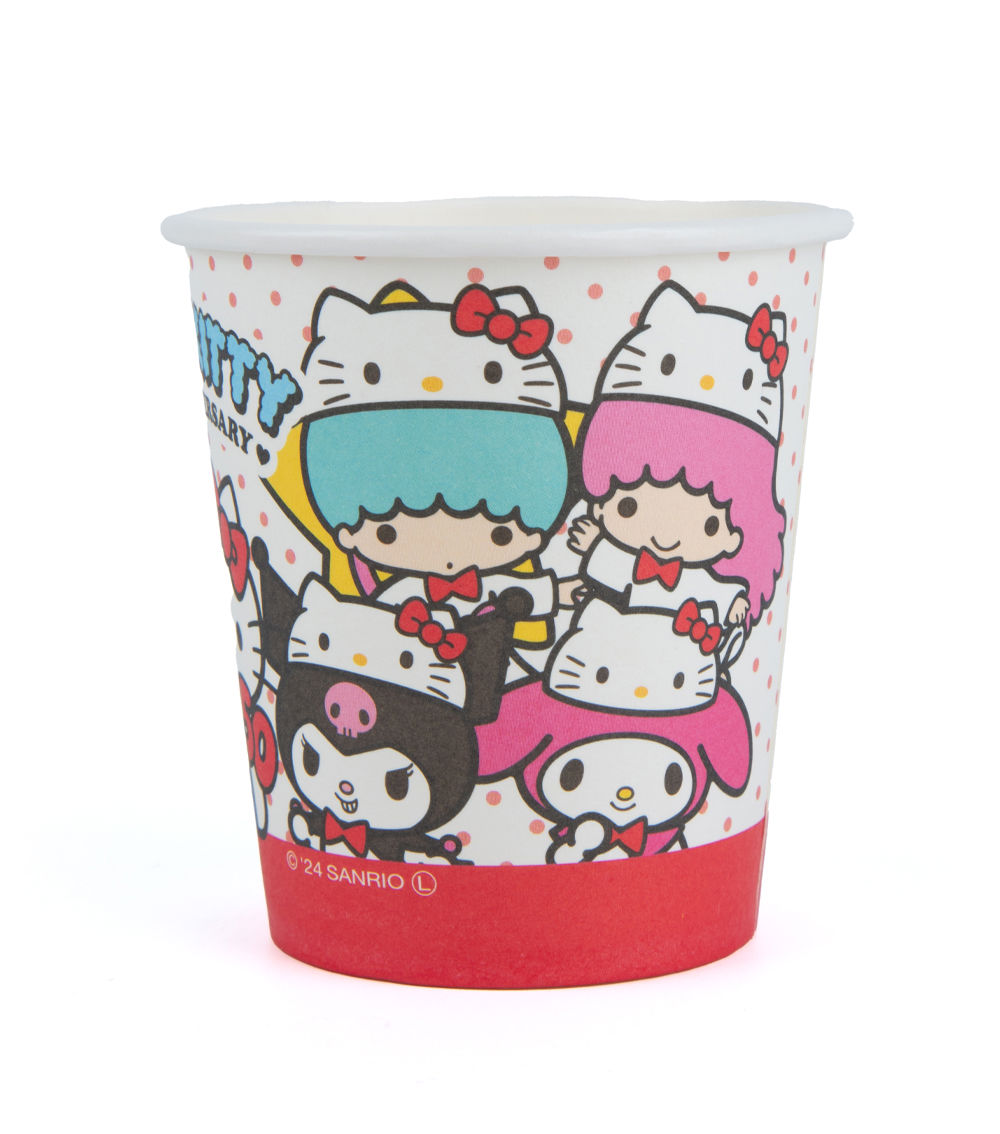 Sanrio Characters Paper Cup, White & Red (8 pcs)