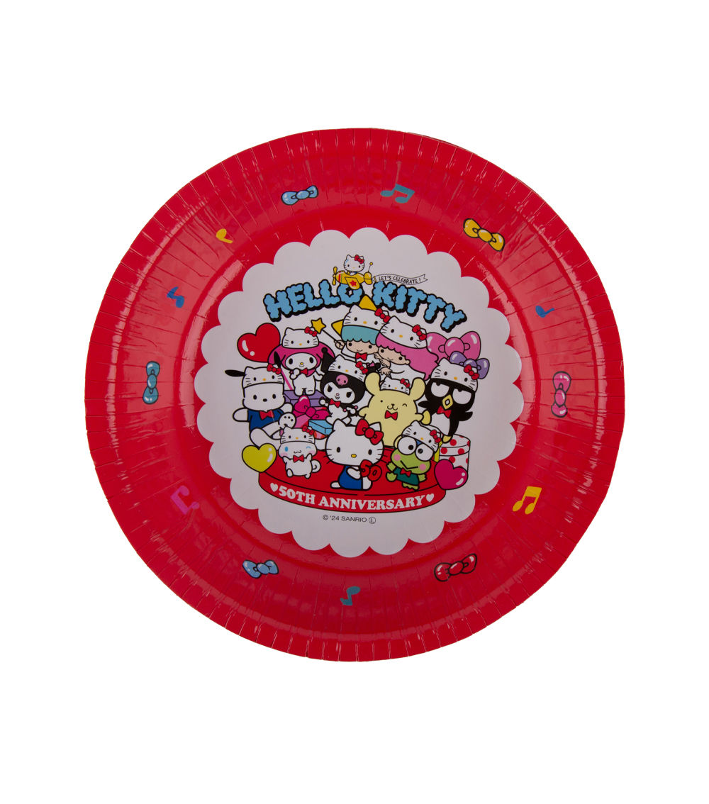 Sanrio Characters Paper Bowl, Red (4 pcs) - 15cm