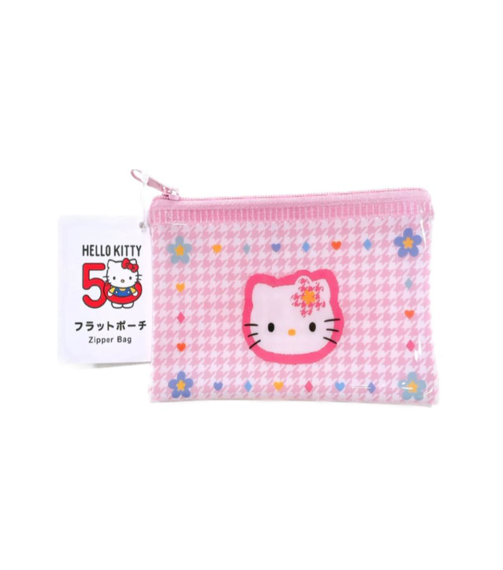 Small Kitty Kaohana Flat Pouch, Multicolor