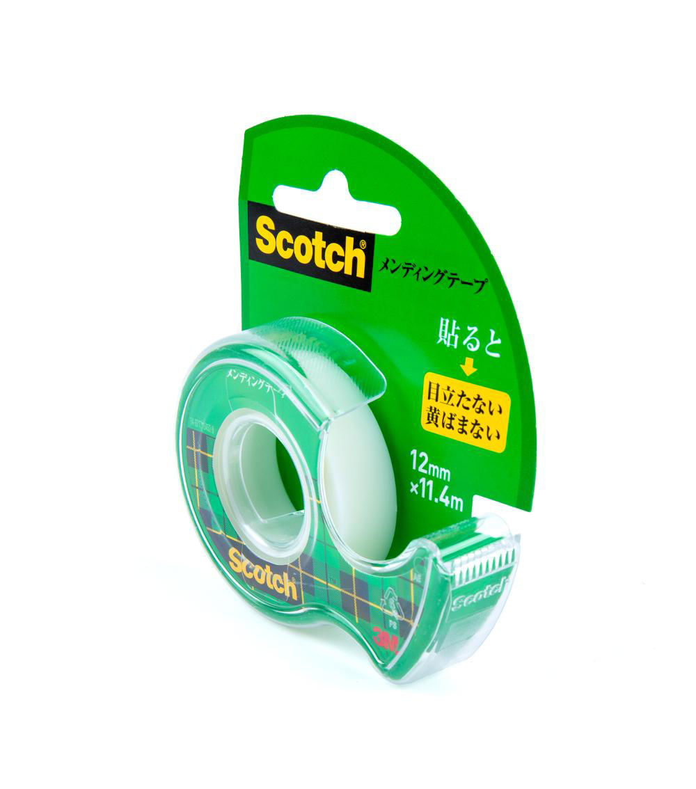 Scotch Mending Tape with Dispenser, Clear & Green