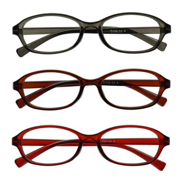 Oval Reading Glasses (+3.0 Magnification)