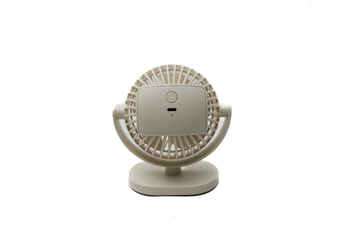 Rechargeable Desk Mini Electric Fan, Ivory