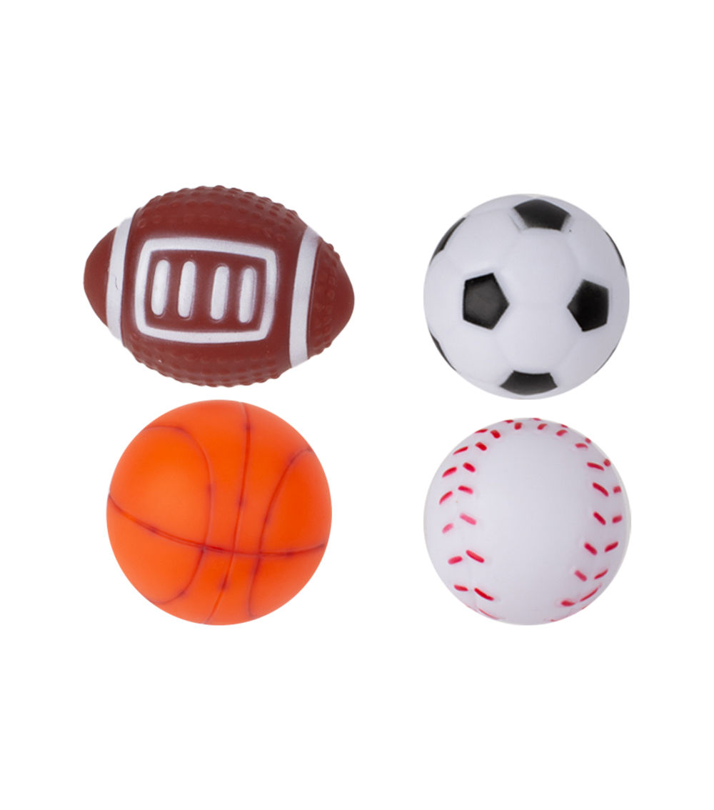 Sports ball-shaped pet toy set of 2