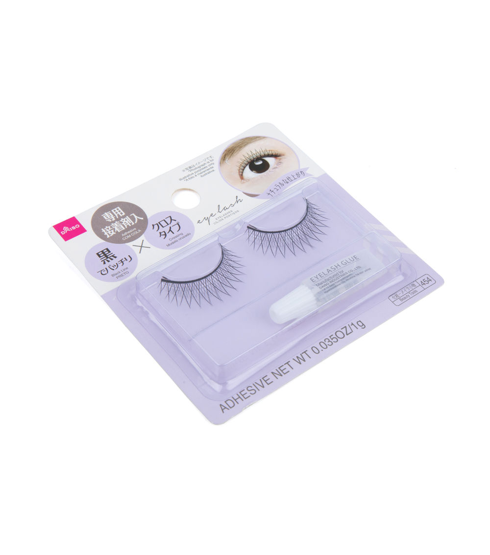Eyelash Basic with Adhesive A02 – Black Shaft