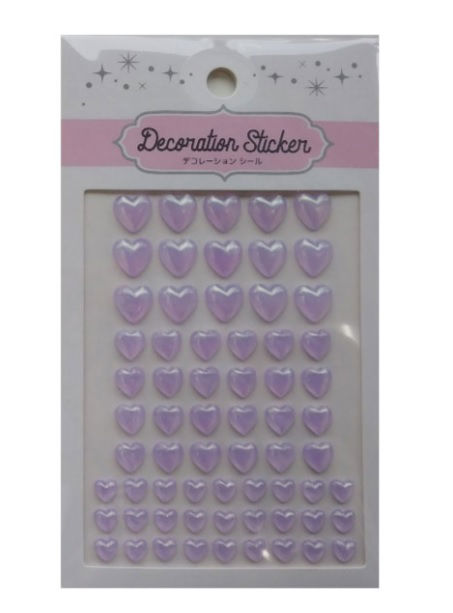Decoration Seal – Heart Clear Lame DRS-6, Assorted (1 pc)