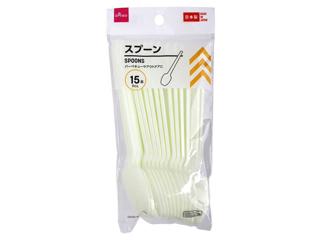 Disposable Plastic Spoons – 15 Pieces