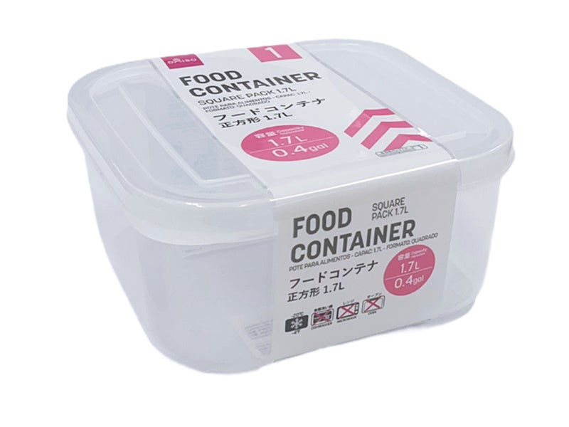 Pack 1 Food Container, Square - 1.7L