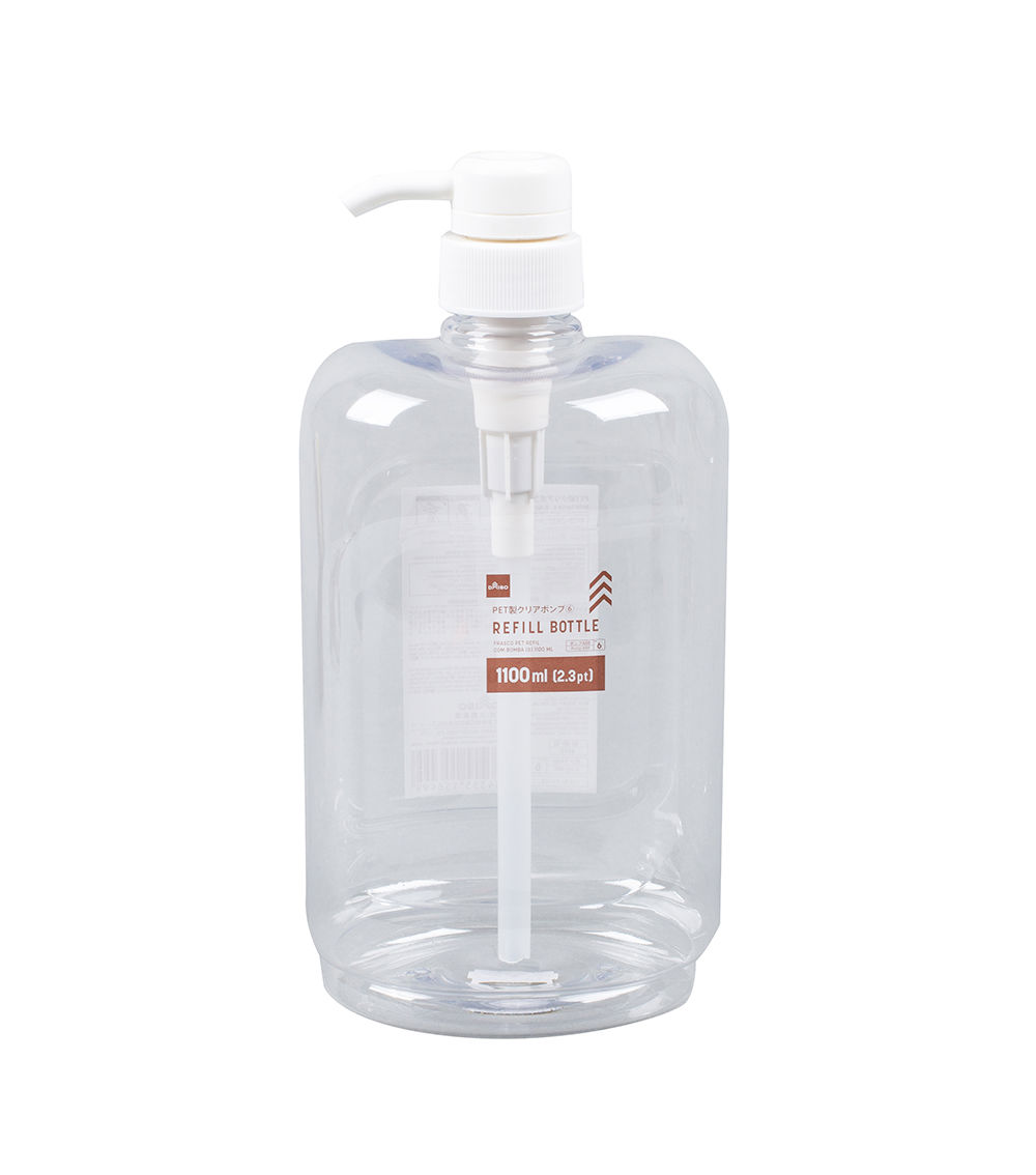 1100 ml Refill Bottle With Pump, Clear